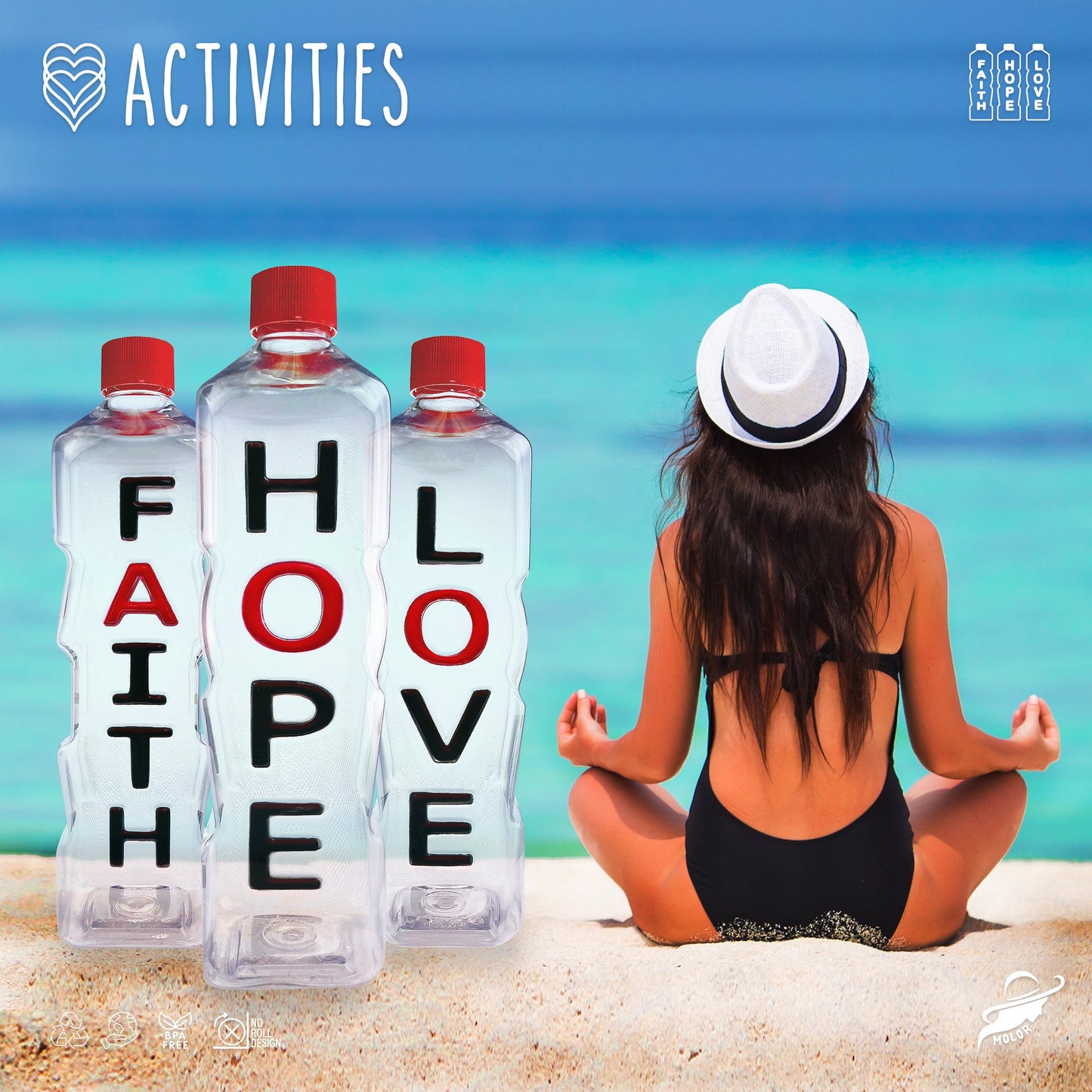 Faith Hope Love - Affirmation Bottle Gift Set