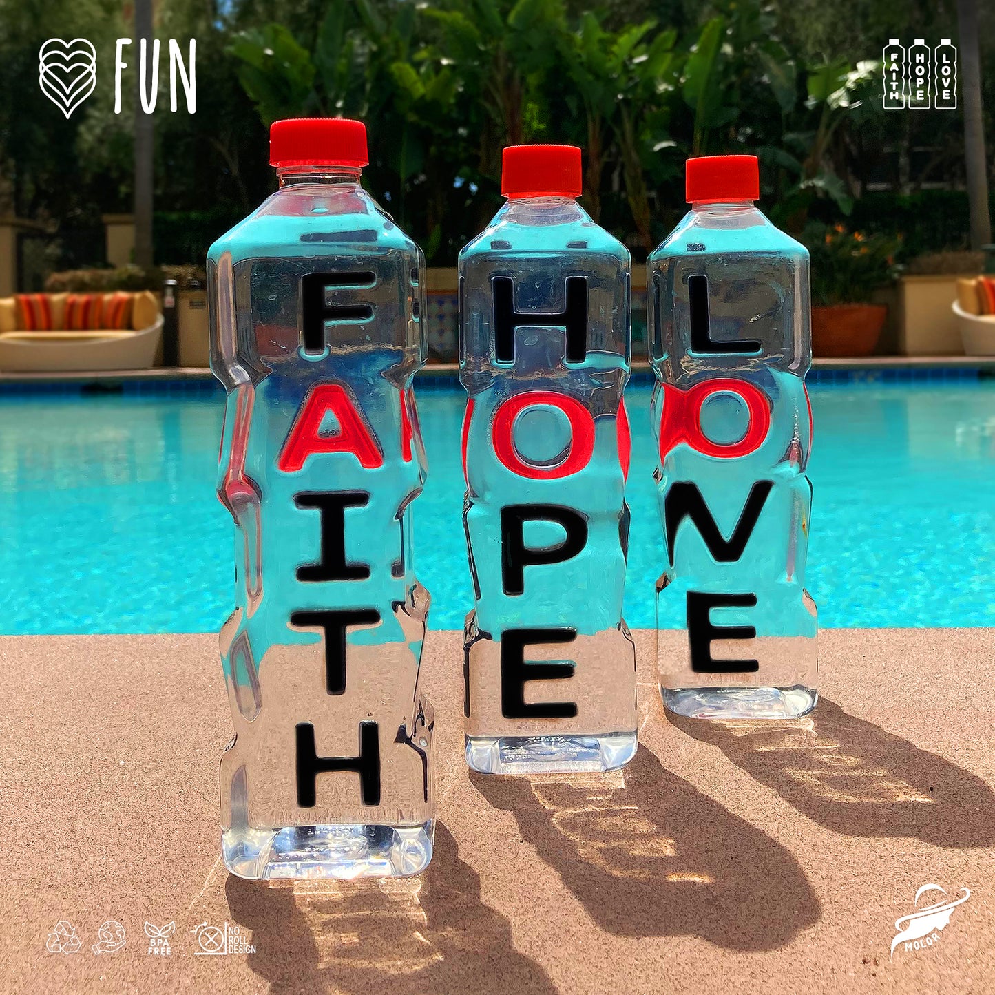 Faith Hope Love - Affirmation Bottle Gift Set