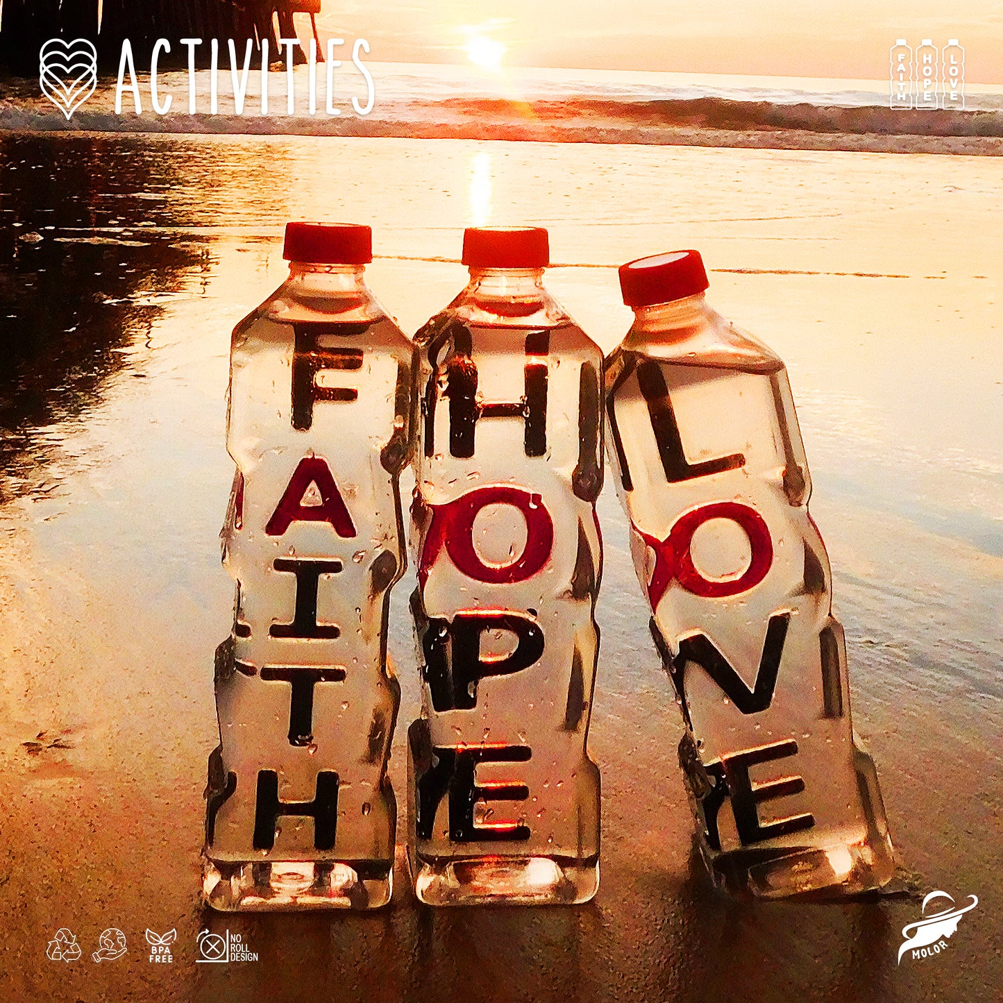 Faith Hope Love - Affirmation Bottles Gift Set (Case of 24) - Wholesale - Faith Hope Love | Affirmation Bottles & Products for the mind, body & soul - by Molor