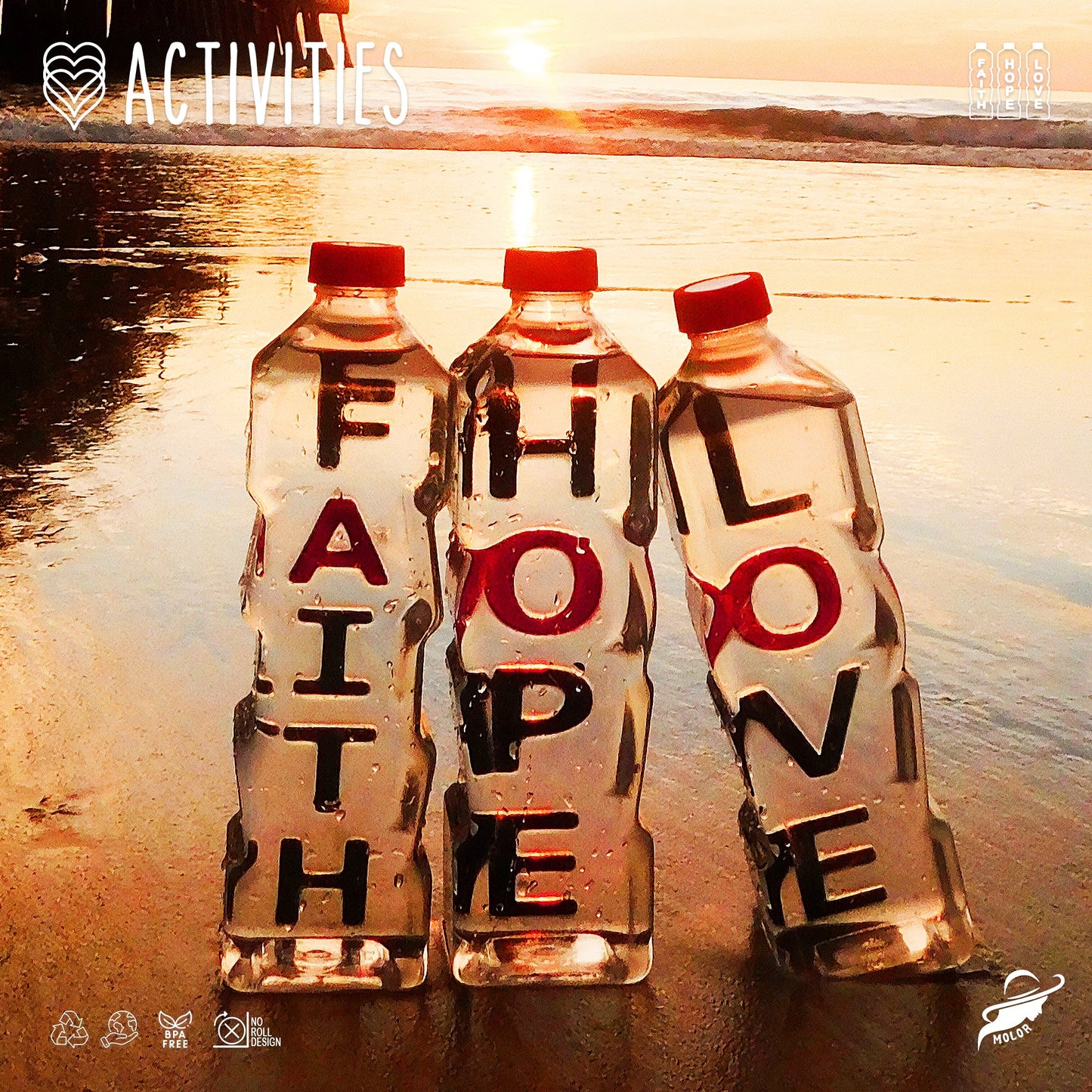 Faith Hope Love Affirmation Bottle Gift Set - Faith Hope Love | Affirmation Bottles & Products for the mind, body & soul - by Molor