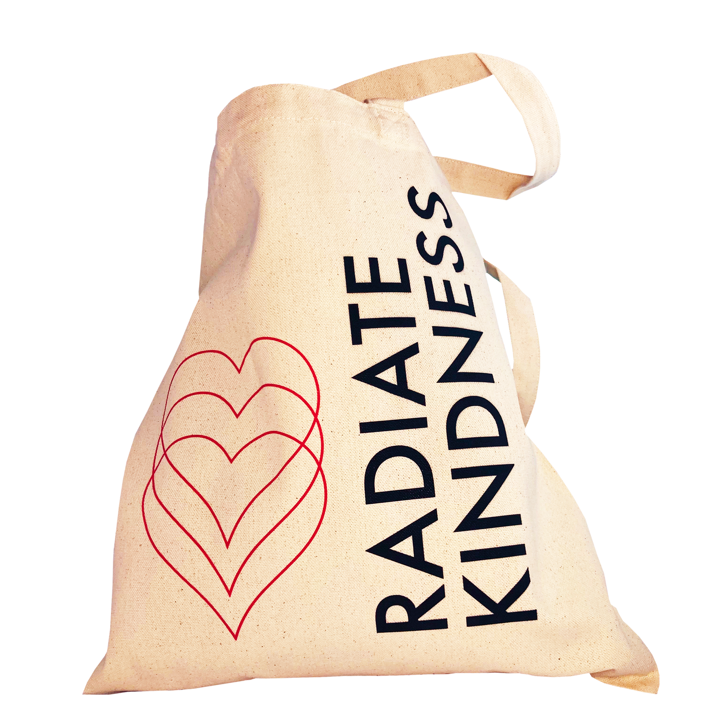 Radiate Kindness - Heart Eco Canvas Tote - Faith Hope Love | Affirmation Bottles & Products for the mind, body & soul - by Molor
