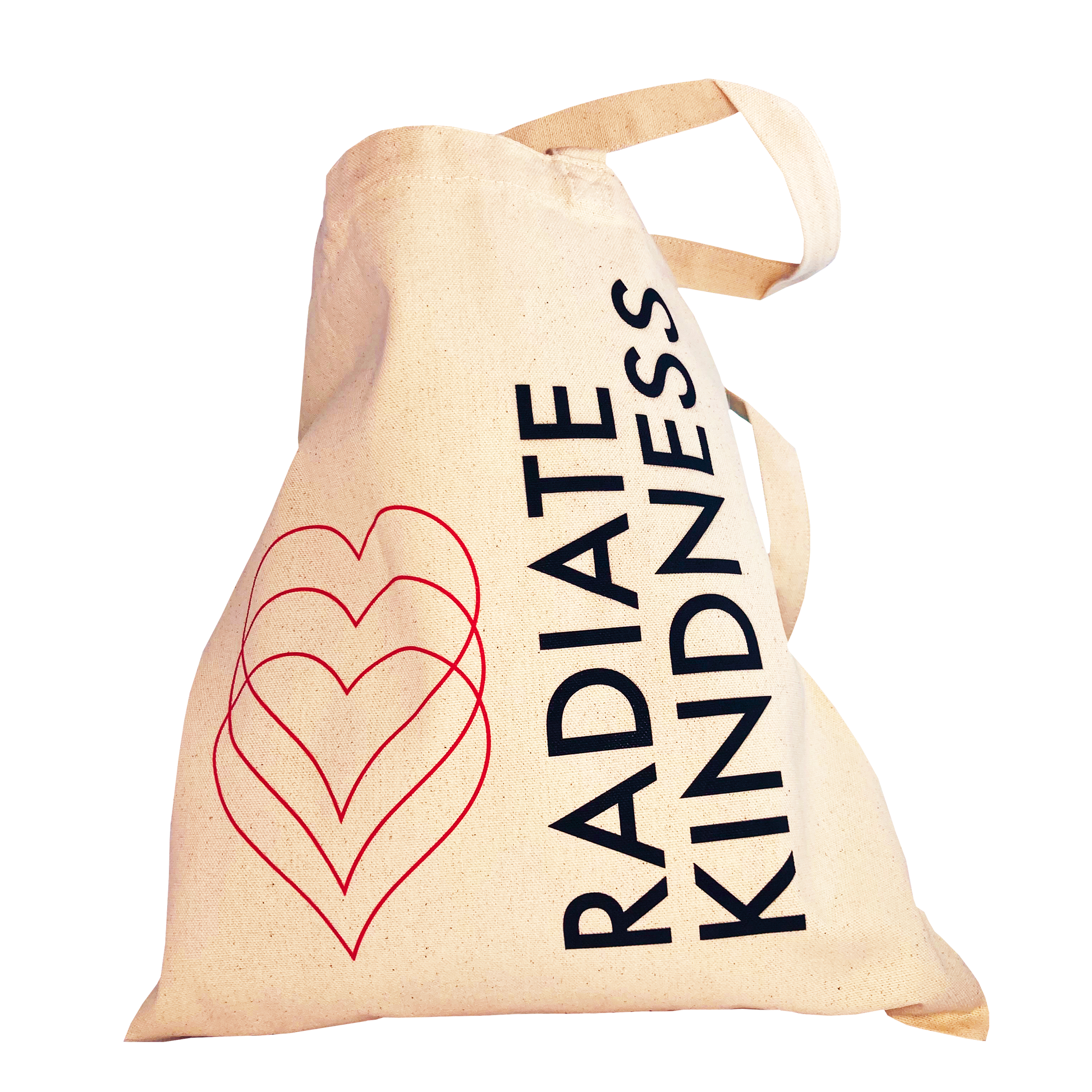 Radiate Kindness - Heart Eco Canvas Tote - Faith Hope Love | Affirmation Bottles & Products for the mind, body & soul - by Molor