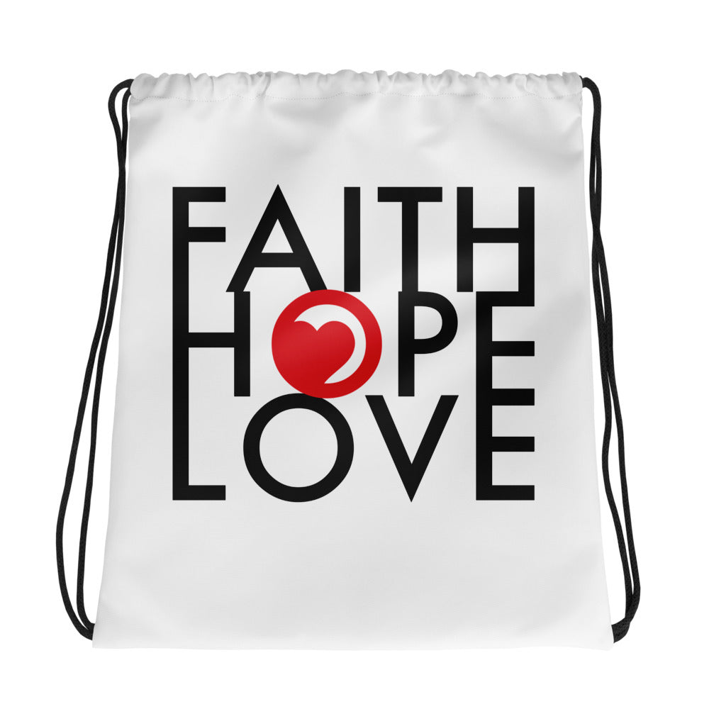 FHL Drawstring Bag - Faith Hope Love | Affirmation Bottles & Products for the mind, body & soul - by Molor