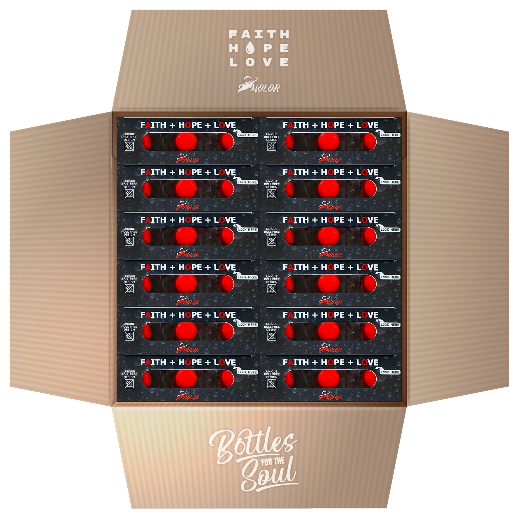 Faith Hope Love - Affirmation Bottles Gift Set (Case of 24) - Wholesale - Faith Hope Love | Affirmation Bottles & Products for the mind, body & soul - by Molor