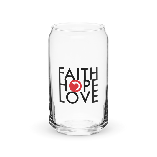 FHL Can Glass - Faith Hope Love | Affirmation Bottles & Products for the mind, body & soul - by Molor