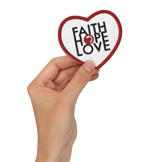 FHL Embroidered Patch - Faith Hope Love | Affirmation Bottles & Products for the mind, body & soul - by Molor