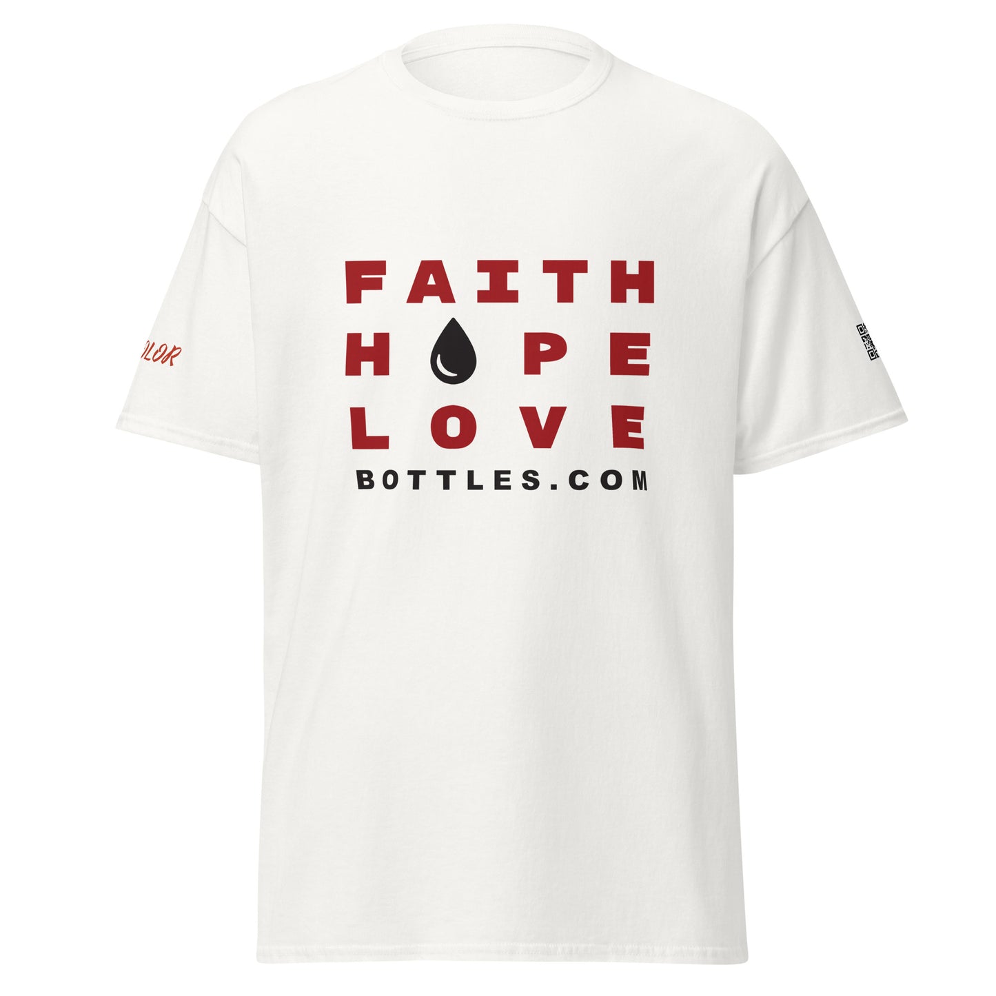 Molor White Cotton T-Shirt Faith Hope Love Shirts