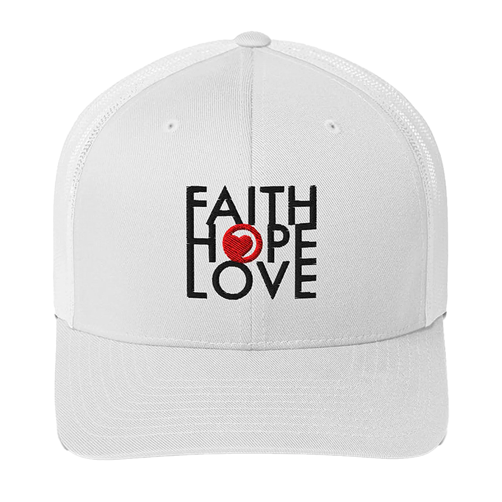 Foam Mesh Trucker Hat - Faith Hope Love | Affirmation Bottles & Products for the mind, body & soul - by Molor