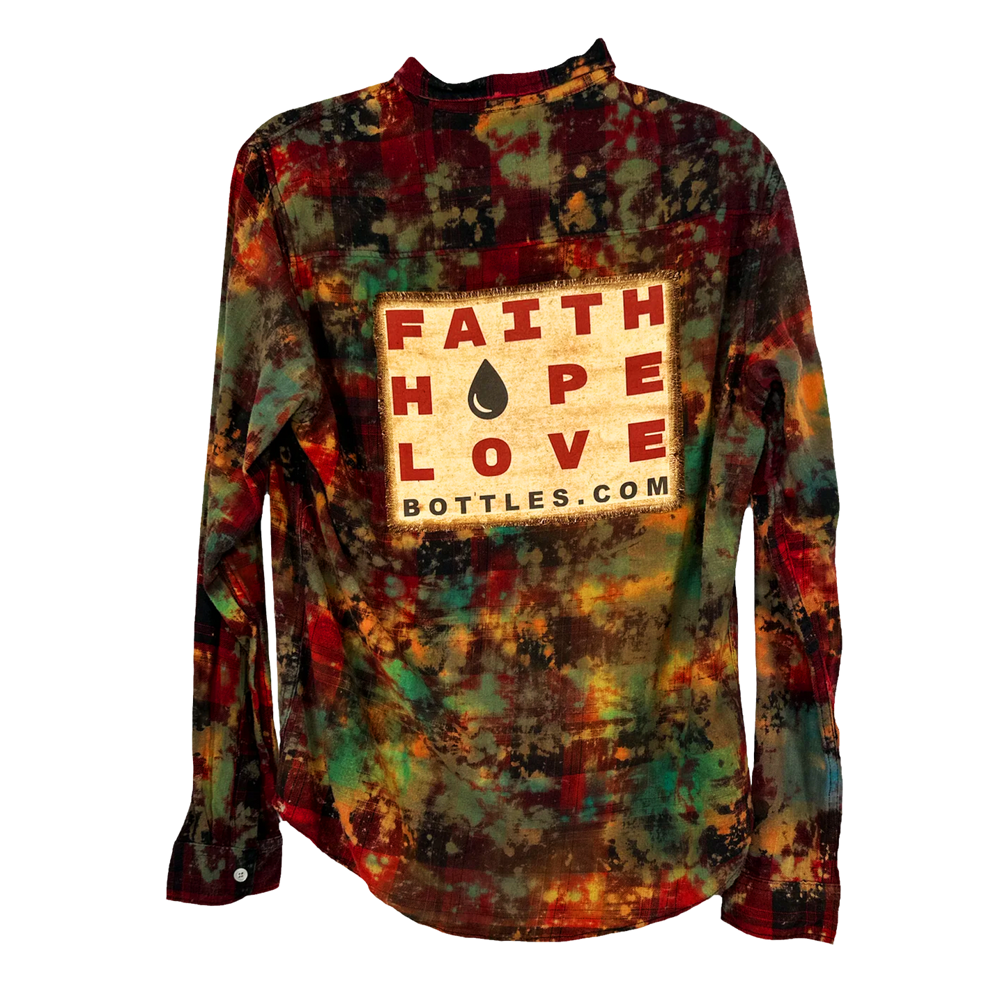 FHL - Acid Wash Flannel & Patch - Faith Hope Love | Affirmation Bottles & Products for the mind, body & soul - by Molor