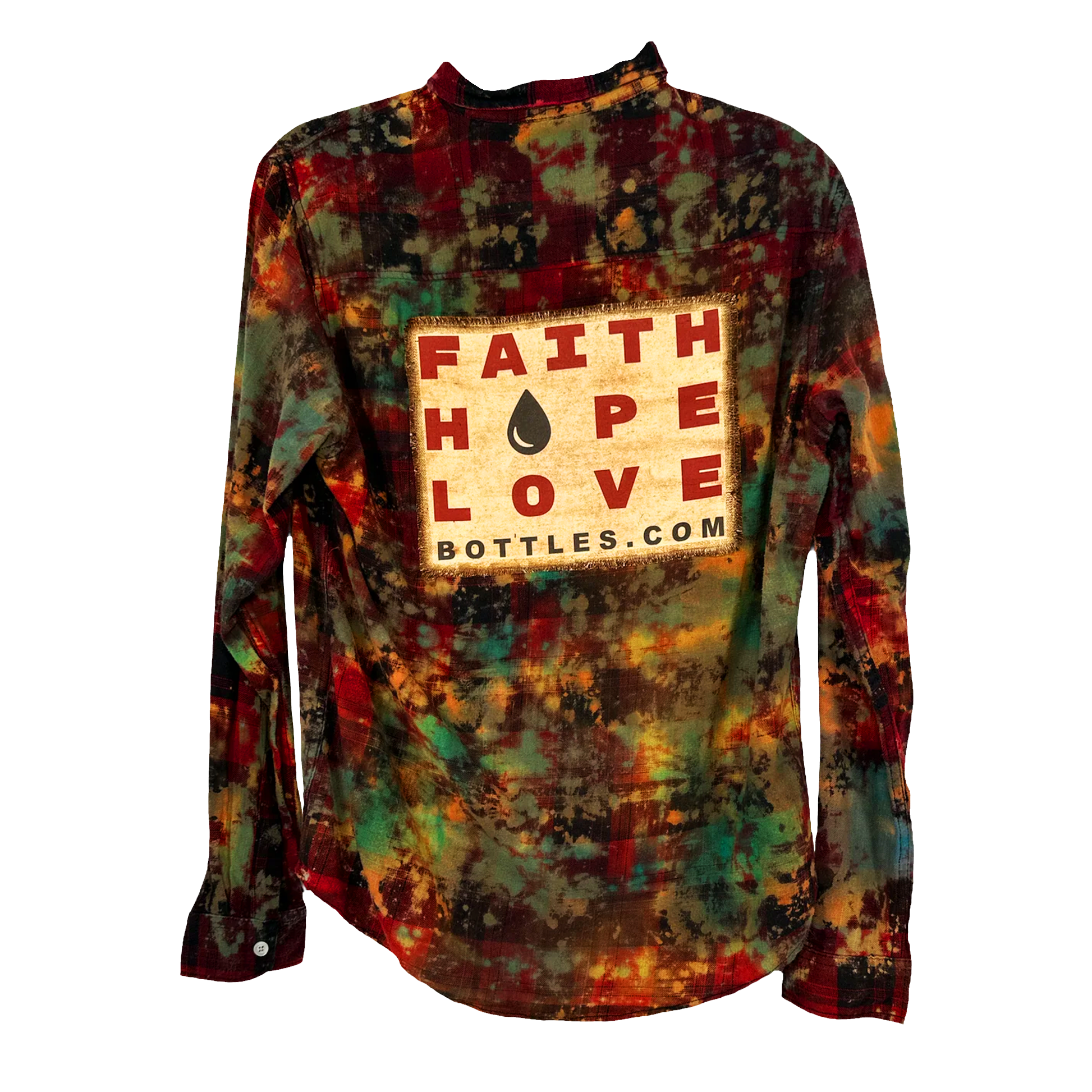 FHL - Acid Wash Flannel & Patch - Faith Hope Love | Affirmation Bottles & Products for the mind, body & soul - by Molor