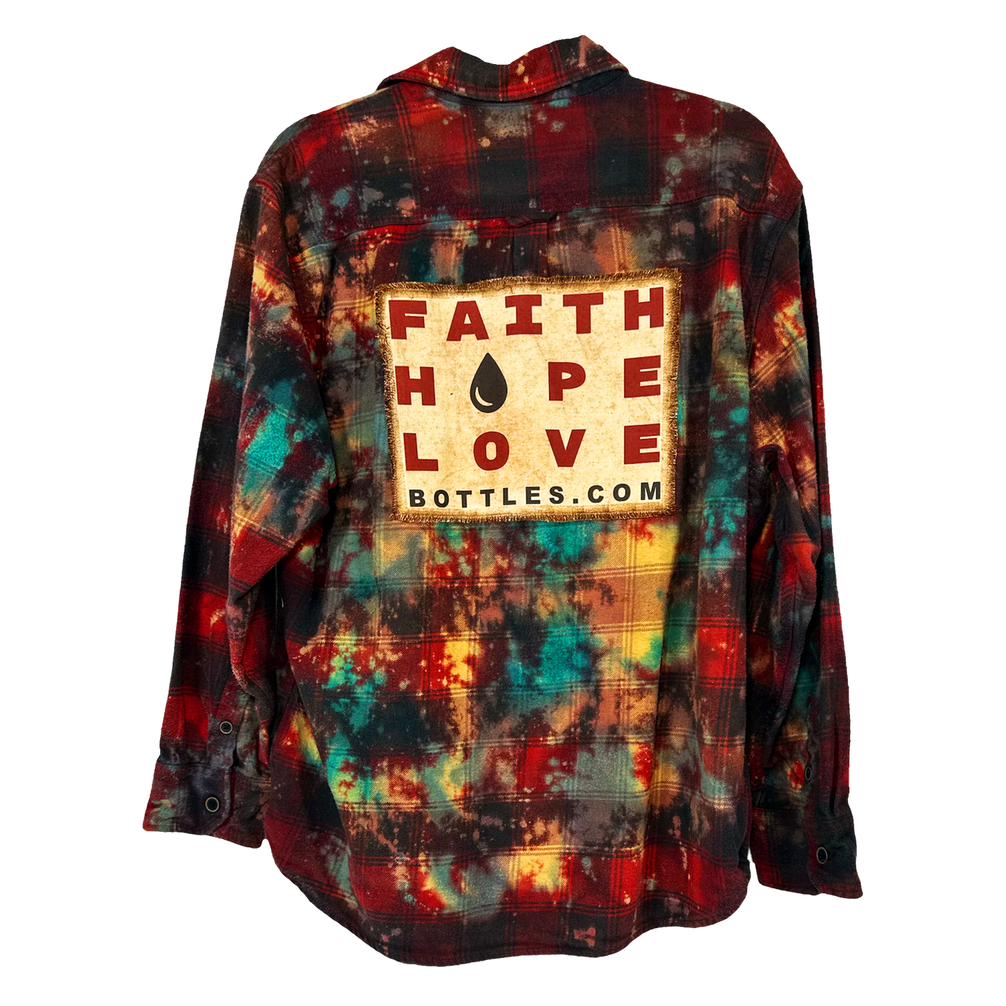 FHL - Acid Wash Flannel & Patch - Faith Hope Love | Affirmation Bottles & Products for the mind, body & soul - by Molor