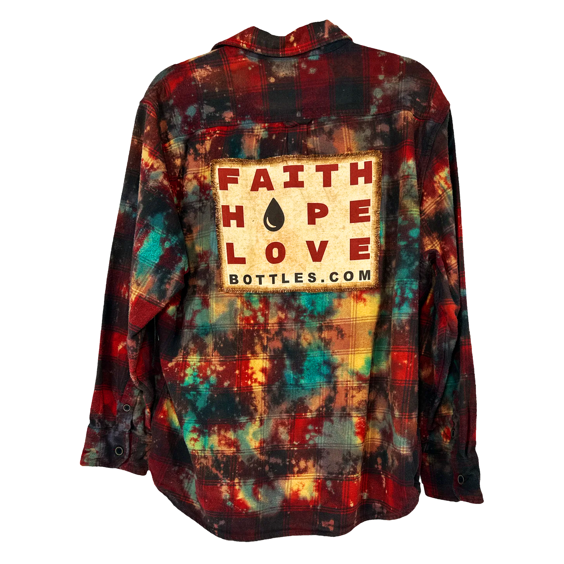 FHL - Acid Wash Flannel & Patch - Faith Hope Love | Affirmation Bottles & Products for the mind, body & soul - by Molor
