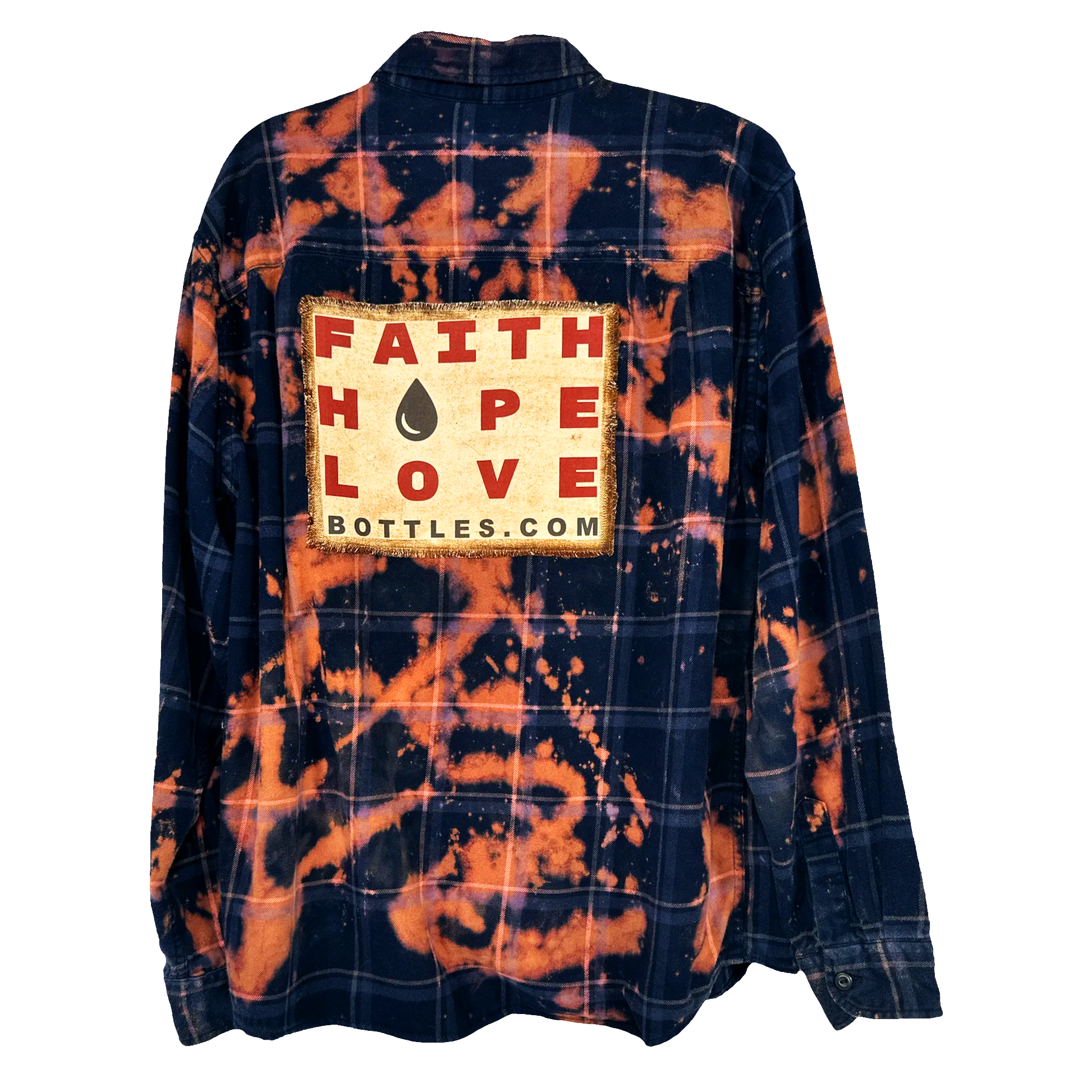 FHL - Acid Wash Flannel & Patch - Faith Hope Love | Affirmation Bottles & Products for the mind, body & soul - by Molor