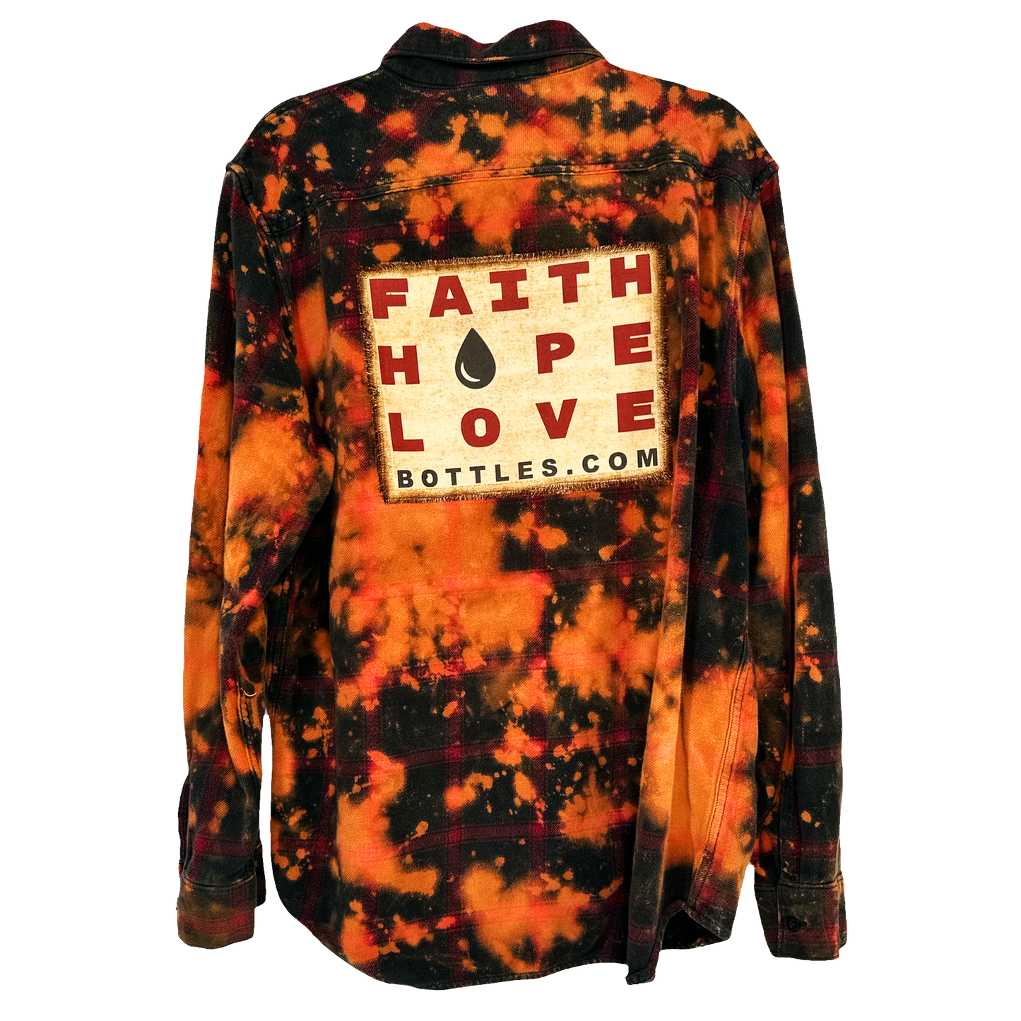 FHL - Acid Wash Flannel & Patch - Faith Hope Love | Affirmation Bottles & Products for the mind, body & soul - by Molor