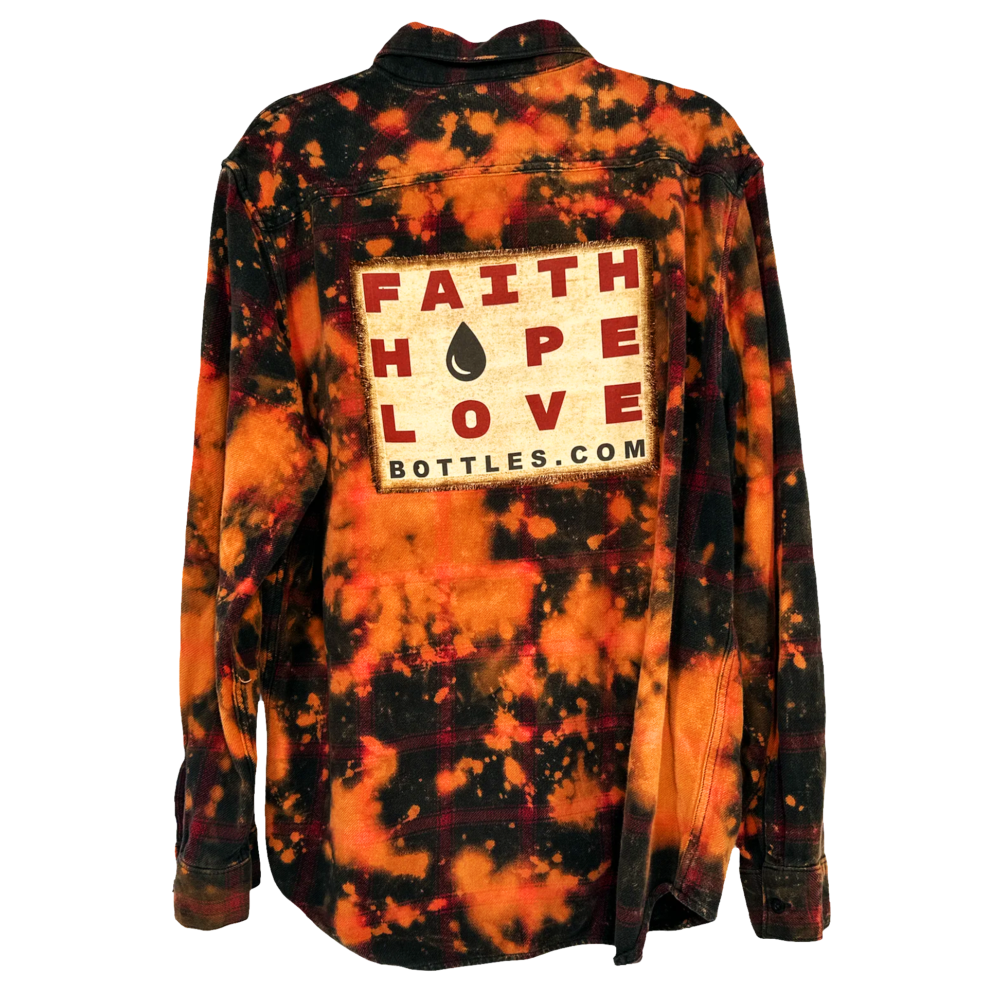 FHL - Acid Wash Flannel & Patch - Faith Hope Love | Affirmation Bottles & Products for the mind, body & soul - by Molor