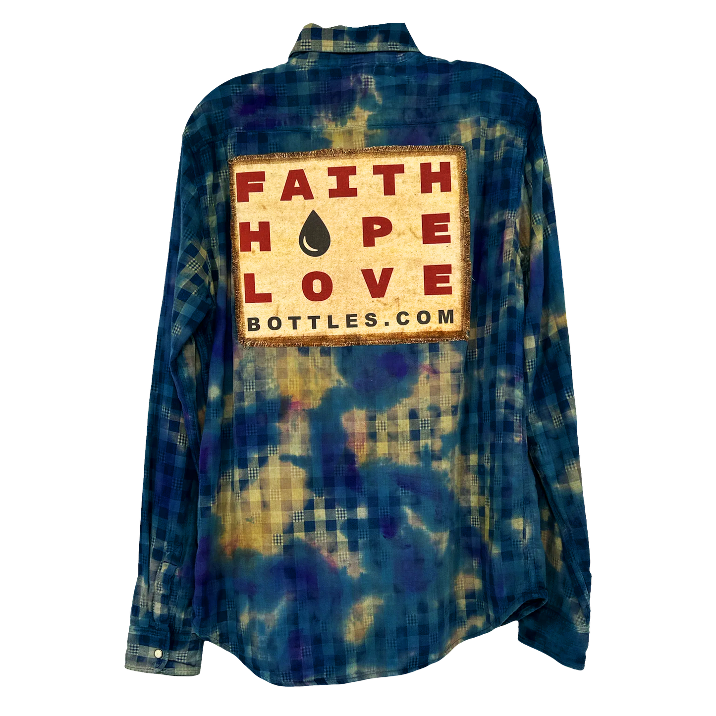 FHL - Acid Wash Flannel & Patch - Faith Hope Love | Affirmation Bottles & Products for the mind, body & soul - by Molor