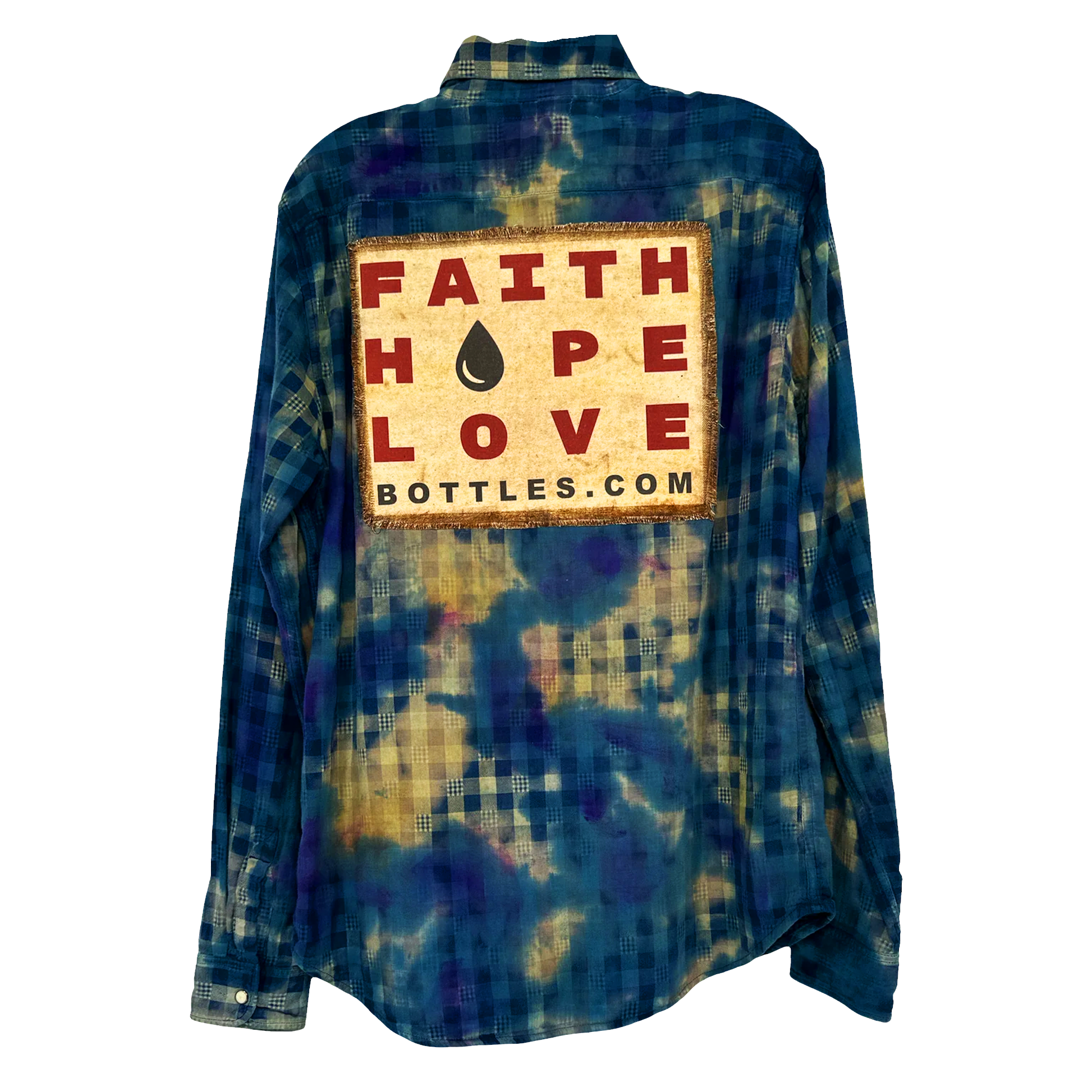 FHL - Acid Wash Flannel & Patch - Faith Hope Love | Affirmation Bottles & Products for the mind, body & soul - by Molor