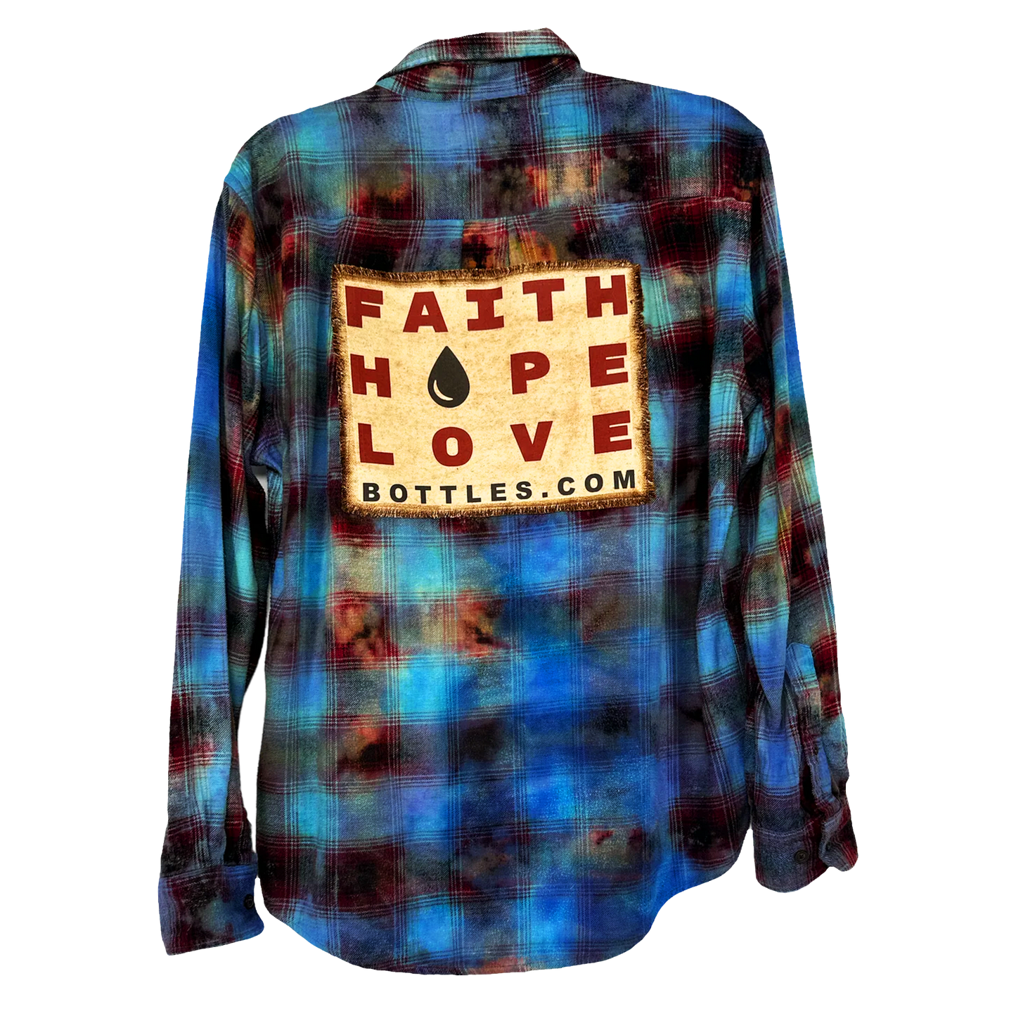 FHL - Acid Wash Flannel & Patch - Faith Hope Love | Affirmation Bottles & Products for the mind, body & soul - by Molor