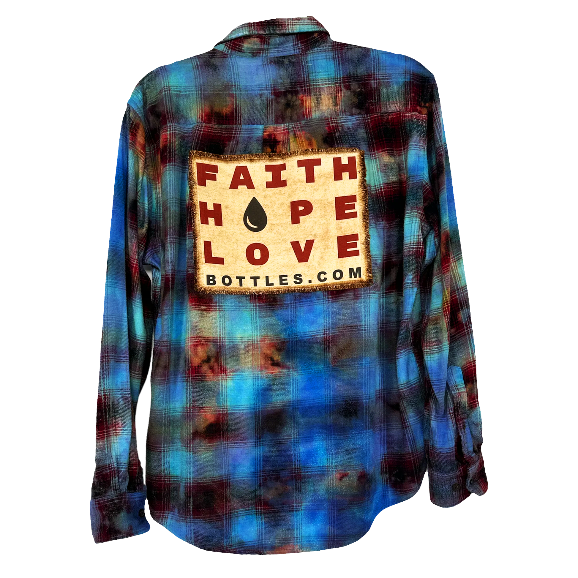FHL - Acid Wash Flannel & Patch - Faith Hope Love | Affirmation Bottles & Products for the mind, body & soul - by Molor