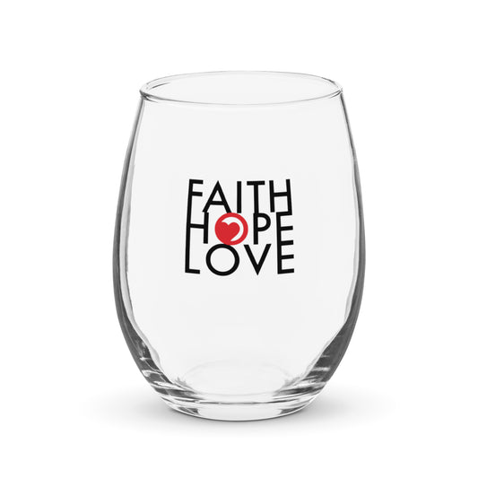 FHL Stemless Wine Glass - Faith Hope Love | Affirmation Bottles & Products for the mind, body & soul - by Molor