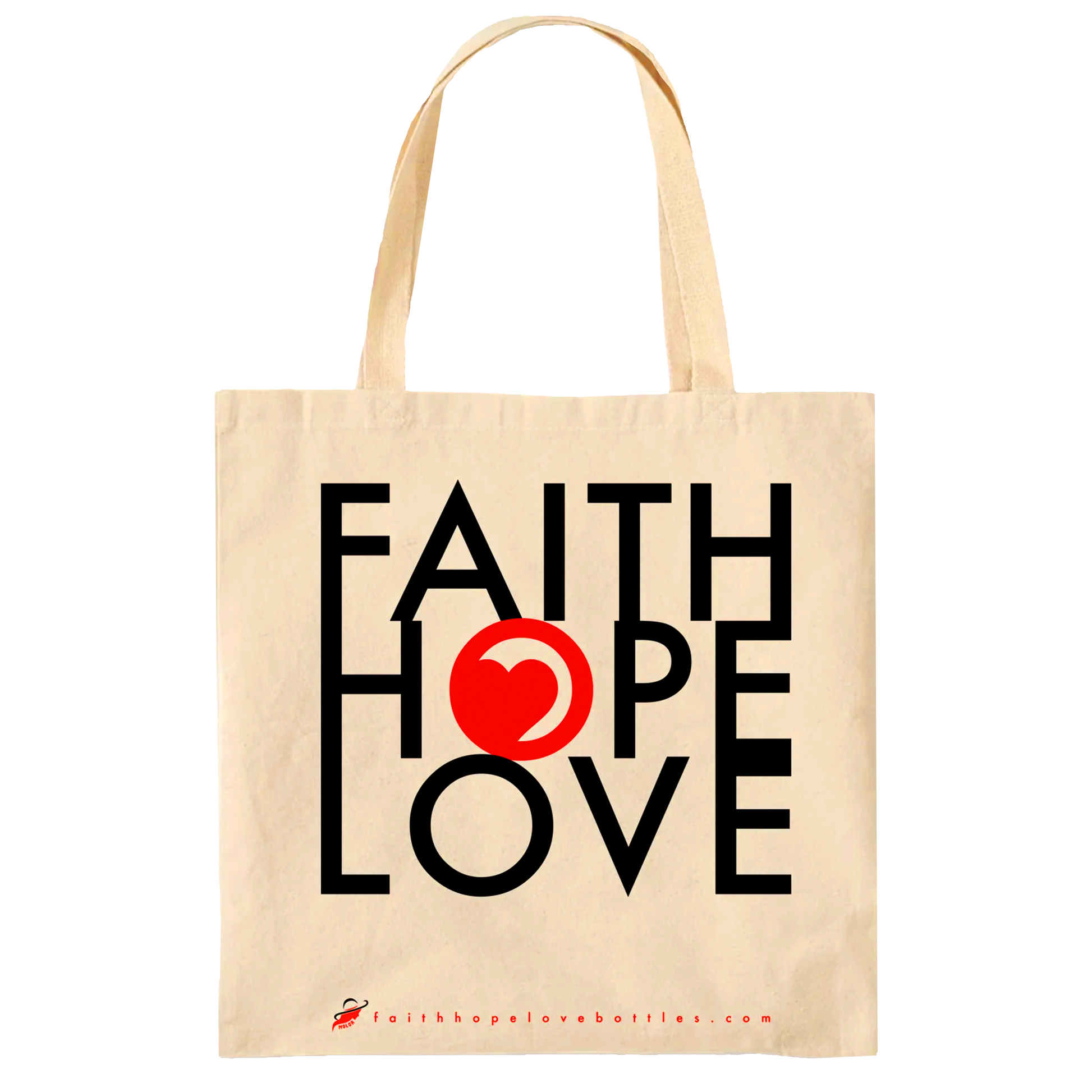 Radiate Kindness - Heart Eco Canvas Tote - Faith Hope Love | Affirmation Bottles & Products for the mind, body & soul - by Molor