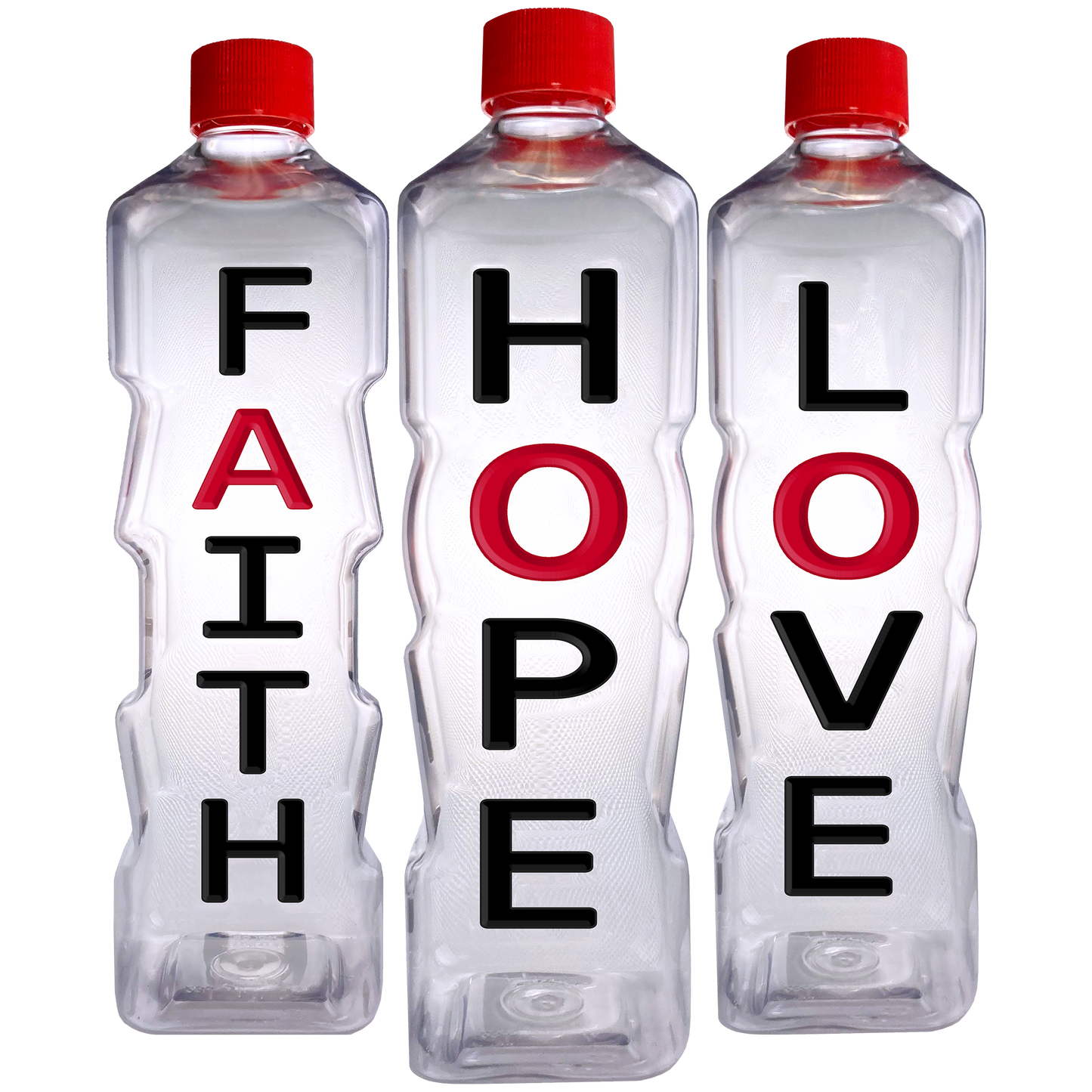 Faith Hope Love - Affirmation Bottle Gift Set