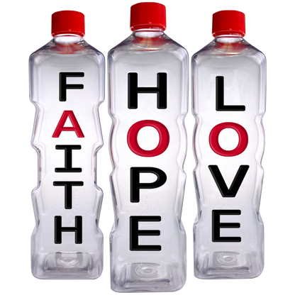 Faith Hope Love - Affirmation Bottle Gift Set