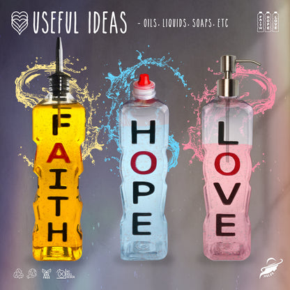 Faith Hope Love - Affirmation Bottles
