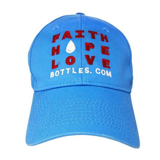 Blue Faith Hope Love Baseball Hat