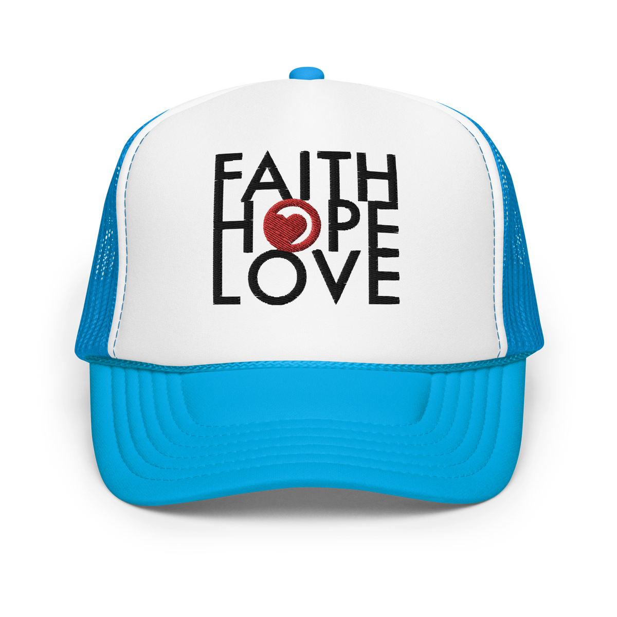 Hope Christian Faith Trucker Hat Black and White Sueded Trucker Hat – Endless Hope main image 4